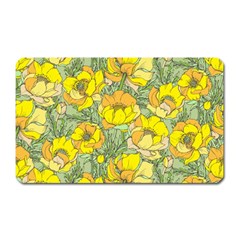 Seamless-pattern-with-graphic-spring-flowers Magnet (rectangular) by uniart180623