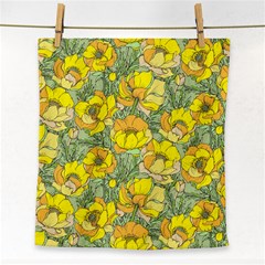 Seamless-pattern-with-graphic-spring-flowers Face Towel by uniart180623