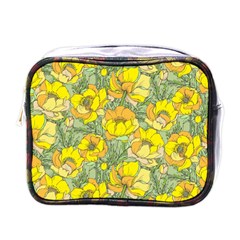 Seamless-pattern-with-graphic-spring-flowers Mini Toiletries Bag (one Side) by uniart180623