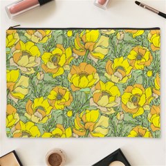 Seamless-pattern-with-graphic-spring-flowers Cosmetic Bag (xxxl) by uniart180623