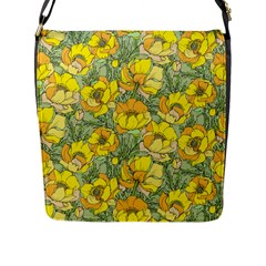 Seamless-pattern-with-graphic-spring-flowers Flap Closure Messenger Bag (l) by uniart180623