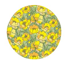 Seamless-pattern-with-graphic-spring-flowers Mini Round Pill Box by uniart180623