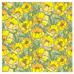 Seamless-pattern-with-graphic-spring-flowers Wooden Puzzle Square by uniart180623