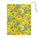 Seamless-pattern-with-graphic-spring-flowers Drawstring Pouch (5XL) Front