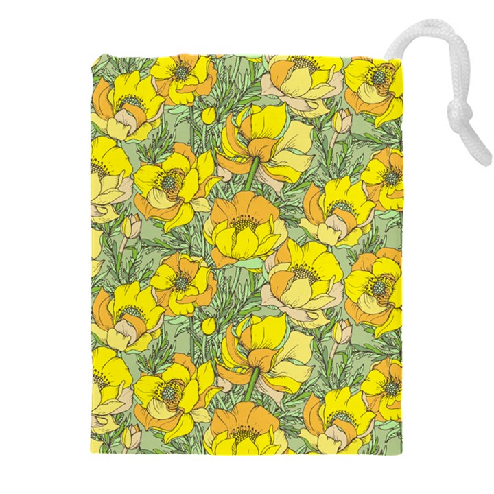 Seamless-pattern-with-graphic-spring-flowers Drawstring Pouch (5XL)