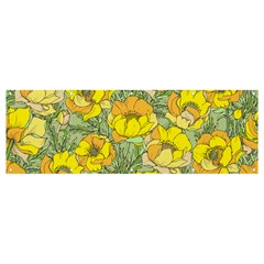 Seamless-pattern-with-graphic-spring-flowers Banner And Sign 12  X 4 