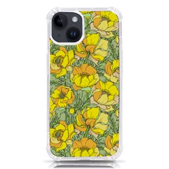 Seamless-pattern-with-graphic-spring-flowers Iphone 14 Tpu Uv Print Case