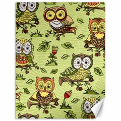 Seamless-pattern-with-flowers-owls Canvas 18  X 24  by uniart180623