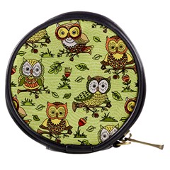 Seamless-pattern-with-flowers-owls Mini Makeup Bag by uniart180623