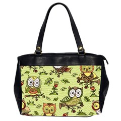 Seamless-pattern-with-flowers-owls Oversize Office Handbag (2 Sides) by uniart180623