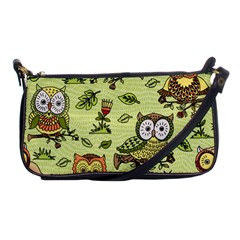 Seamless-pattern-with-flowers-owls Shoulder Clutch Bag by uniart180623