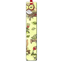 Seamless-pattern-with-flowers-owls Large Book Marks by uniart180623