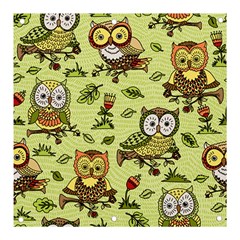 Seamless-pattern-with-flowers-owls Banner And Sign 3  X 3  by uniart180623