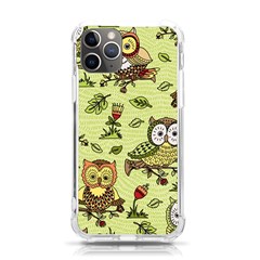 Seamless-pattern-with-flowers-owls Iphone 11 Pro 5 8 Inch Tpu Uv Print Case by uniart180623