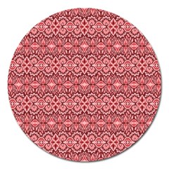 Pink-art-with-abstract-seamless-flaming-pattern Magnet 5  (round) by uniart180623