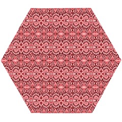 Pink-art-with-abstract-seamless-flaming-pattern Wooden Puzzle Hexagon by uniart180623