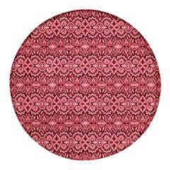 Pink-art-with-abstract-seamless-flaming-pattern Round Glass Fridge Magnet (4 Pack) by uniart180623