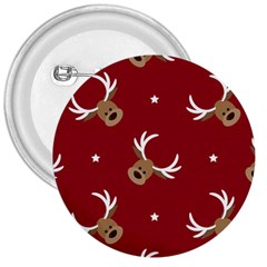 Cute-reindeer-head-with-star-red-background 3  Buttons by uniart180623