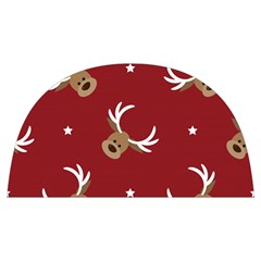 Cute-reindeer-head-with-star-red-background Anti Scalding Pot Cap by uniart180623