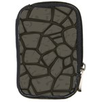 Cartoon-gray-stone-seamless-background-texture-pattern Compact Camera Leather Case Front