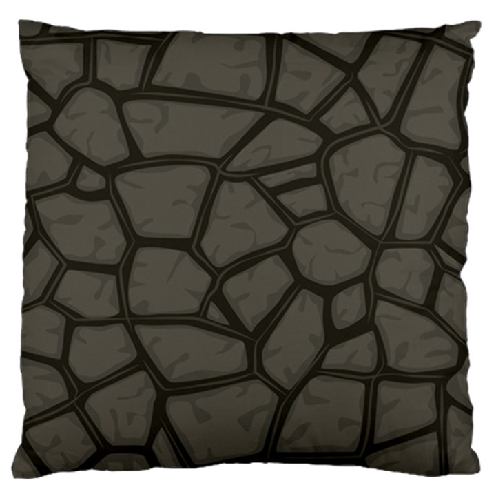 Cartoon-gray-stone-seamless-background-texture-pattern Standard Premium Plush Fleece Cushion Case (One Side)