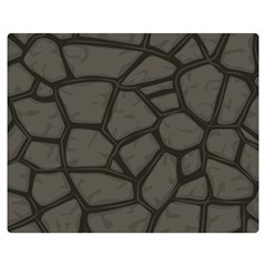 Cartoon-gray-stone-seamless-background-texture-pattern Two Sides Premium Plush Fleece Blanket (medium) by uniart180623