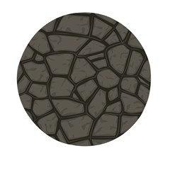 Cartoon-gray-stone-seamless-background-texture-pattern Mini Round Pill Box (pack Of 3) by uniart180623