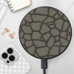 Cartoon-gray-stone-seamless-background-texture-pattern Wireless Fast Charger(black) by uniart180623