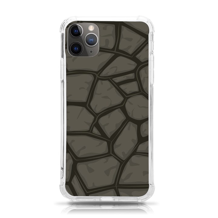 Cartoon-gray-stone-seamless-background-texture-pattern iPhone 11 Pro Max 6.5 Inch TPU UV Print Case