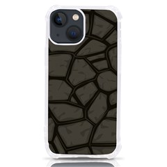 Cartoon-gray-stone-seamless-background-texture-pattern Iphone 13 Mini Tpu Uv Print Case