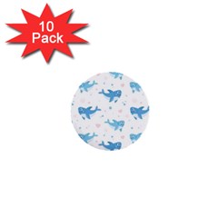 Seamless-pattern-with-cute-sharks-hearts 1  Mini Buttons (10 Pack)  by uniart180623