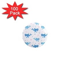 Seamless-pattern-with-cute-sharks-hearts 1  Mini Magnets (100 Pack)  by uniart180623