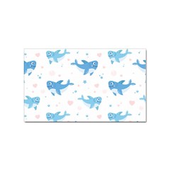 Seamless-pattern-with-cute-sharks-hearts Sticker (rectangular) by uniart180623