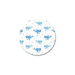 Seamless-pattern-with-cute-sharks-hearts Golf Ball Marker (10 Pack) by uniart180623