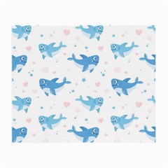 Seamless-pattern-with-cute-sharks-hearts Small Glasses Cloth by uniart180623