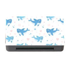 Seamless-pattern-with-cute-sharks-hearts Memory Card Reader With Cf by uniart180623