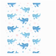 Seamless-pattern-with-cute-sharks-hearts Small Garden Flag (two Sides) by uniart180623