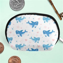 Seamless-pattern-with-cute-sharks-hearts Accessory Pouch (medium) by uniart180623