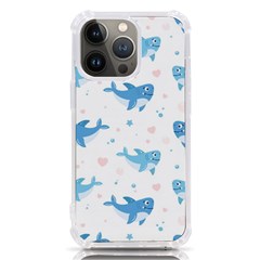 Seamless-pattern-with-cute-sharks-hearts Iphone 13 Pro Tpu Uv Print Case by uniart180623