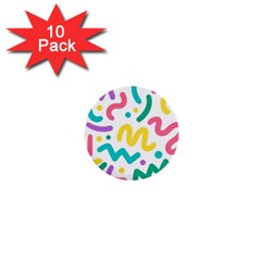 Abstract-pop-art-seamless-pattern-cute-background-memphis-style 1  Mini Buttons (10 Pack)  by uniart180623