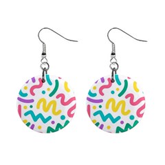 Abstract-pop-art-seamless-pattern-cute-background-memphis-style Mini Button Earrings by uniart180623