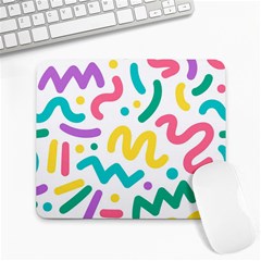 Abstract-pop-art-seamless-pattern-cute-background-memphis-style Large Mousepad by uniart180623