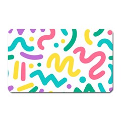 Abstract-pop-art-seamless-pattern-cute-background-memphis-style Magnet (rectangular) by uniart180623