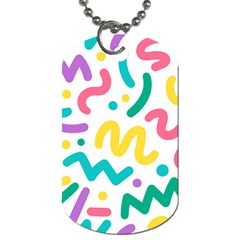 Abstract-pop-art-seamless-pattern-cute-background-memphis-style Dog Tag (one Side) by uniart180623