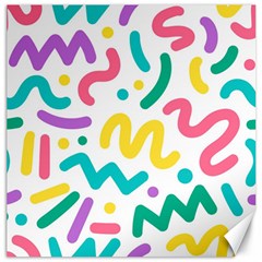 Abstract-pop-art-seamless-pattern-cute-background-memphis-style Canvas 12  X 12  by uniart180623