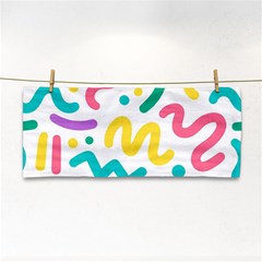 Abstract-pop-art-seamless-pattern-cute-background-memphis-style Hand Towel by uniart180623