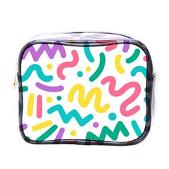 Abstract-pop-art-seamless-pattern-cute-background-memphis-style Mini Toiletries Bag (one Side) by uniart180623