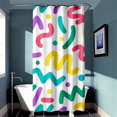 Abstract-pop-art-seamless-pattern-cute-background-memphis-style Shower Curtain 36  X 72  (stall)  by uniart180623