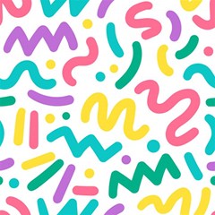 Abstract-pop-art-seamless-pattern-cute-background-memphis-style Play Mat (square) by uniart180623