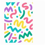 Abstract-pop-art-seamless-pattern-cute-background-memphis-style Large Garden Flag (Two Sides) Front